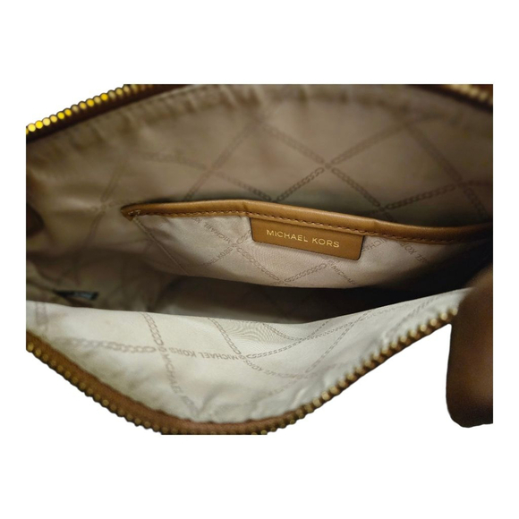 Michael Kors Tan and Beige Leather Shoulder Bag Size Large - Picture 12 of 15